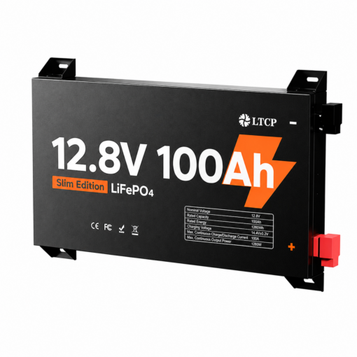 Litiumbatteri 12V 100Ah Slim for trange områder - Bilde 3