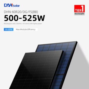 DAH Solar 500W helsvart solcellepanel (1stykke) - Bilde 3
