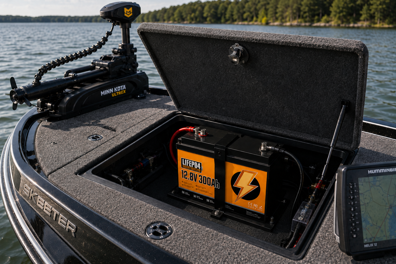 Litiumbatteri 12V 300Ah med Bluetooth